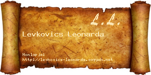 Levkovics Leonarda névjegykártya